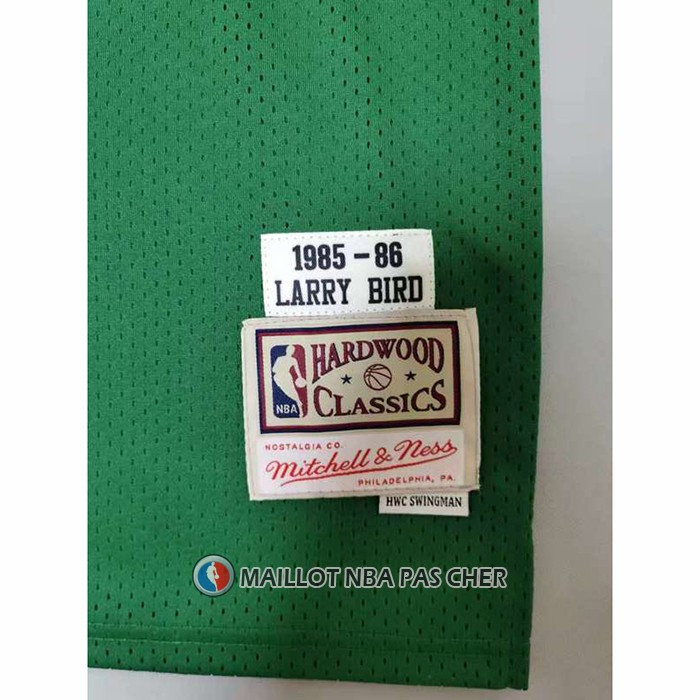 Maillot Boston Celtics Larry Bird NO 33 Mitchell & Ness 1985-86 Vert